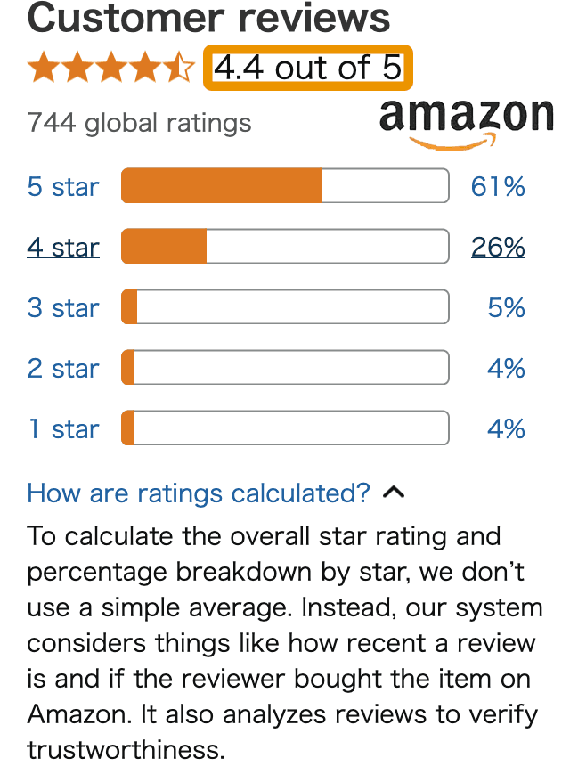 Captura de pantalla de valoraciones y una reseña de clientes en Amazon Japón del aceite de oliva family. nostalgia